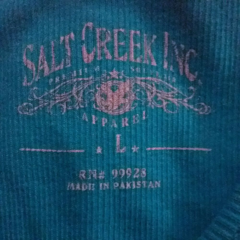 Salt Creek Tank New York Rhinestone Script Ribbed Racer Back NY Junior Large New - Picture 5 of 6